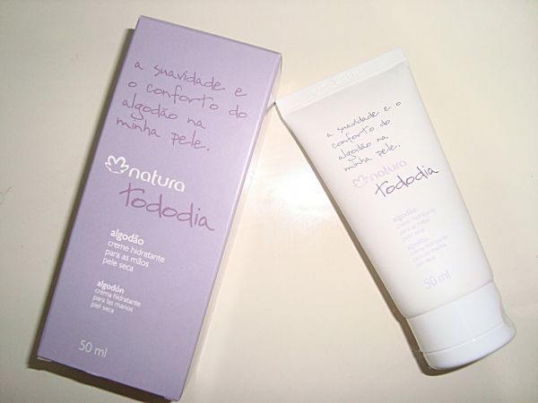 Creme hidratante mãos algodão